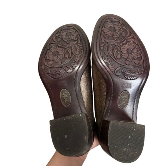 Sofft Patience Copper Metallic Oxfords Block Heel Academia Twee Lace Up Size 6 - Picture 7 of 7